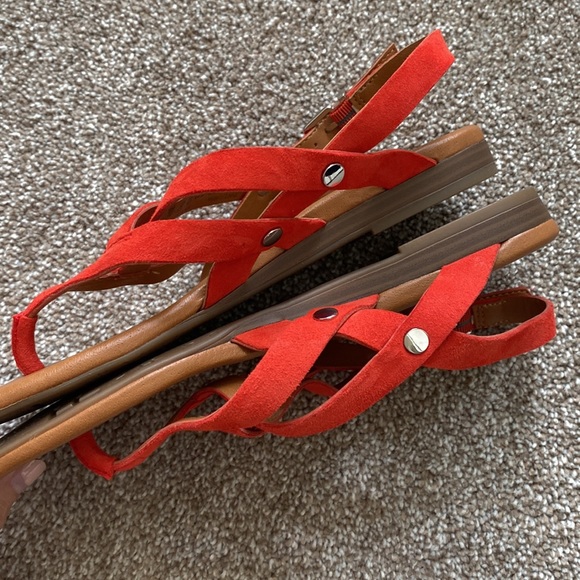 Franco Sarto suede orange sandal size 6.5 - Picture 3 of 3